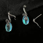 Moonstone Snake Earrings For Women