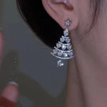 Needle Christmas Tree Earrings